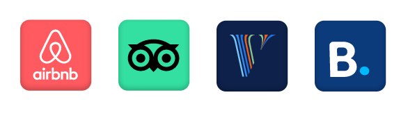 Airbnb, Tripadvisor, booking