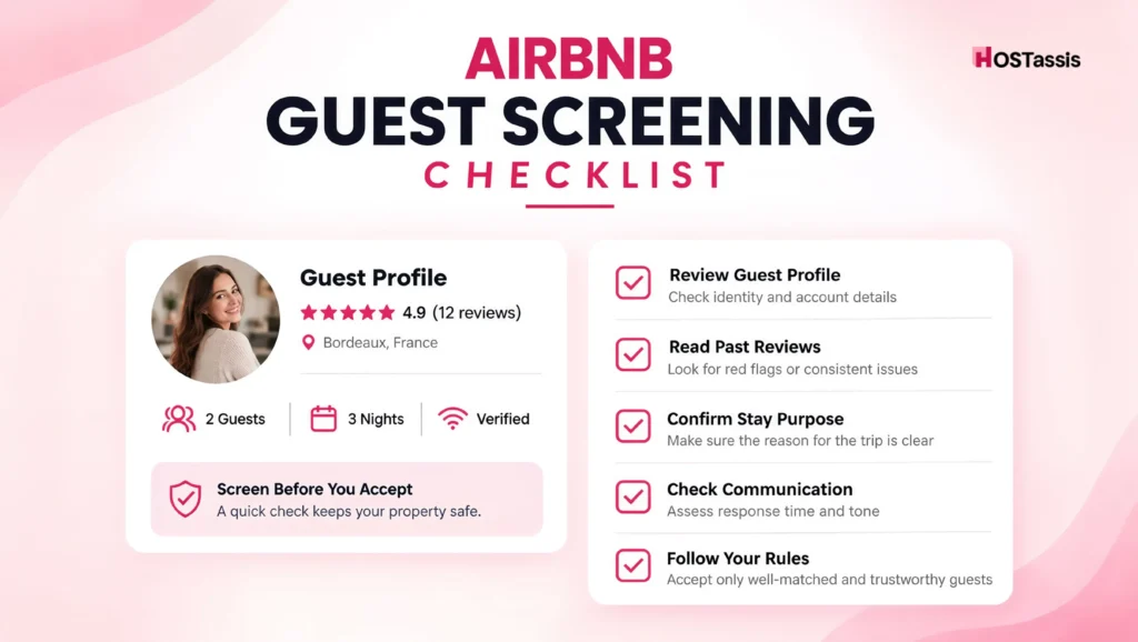 Airbnb Guest Screening Checklist How to Prevent Bad Guests Before They Book (2026 Guide)