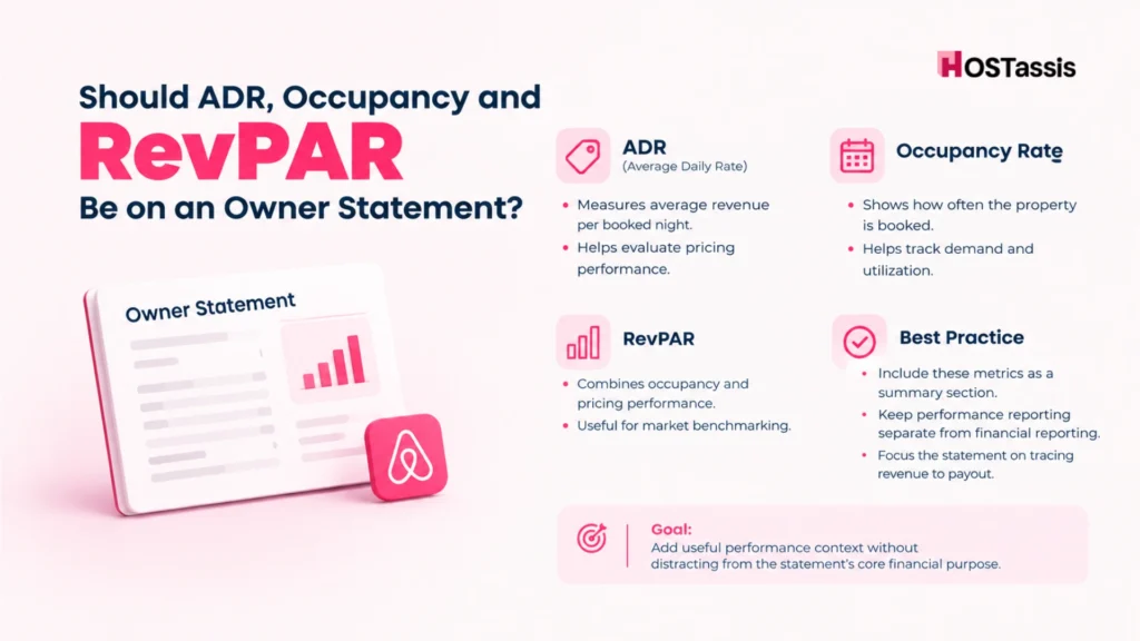 Should ADR, Occupancy and RevPAR Be on an Owner Statement
