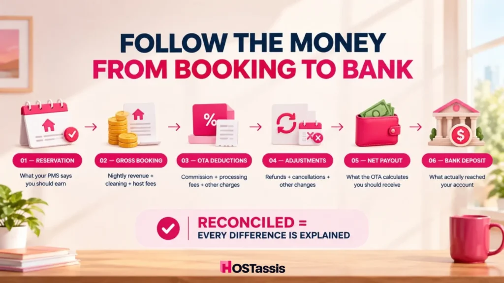Follow the money from booking to bank