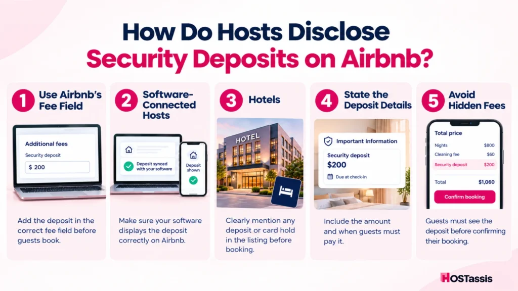 How Do Hosts Disclose Security Deposits on Airbnb