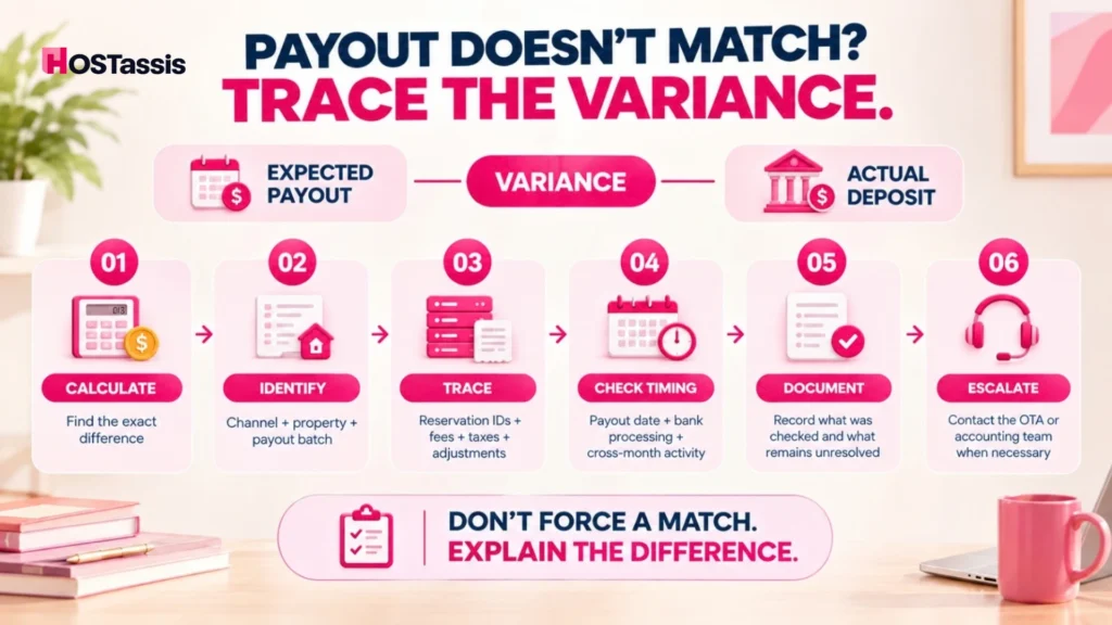 Payout Doesnt match trace the variance